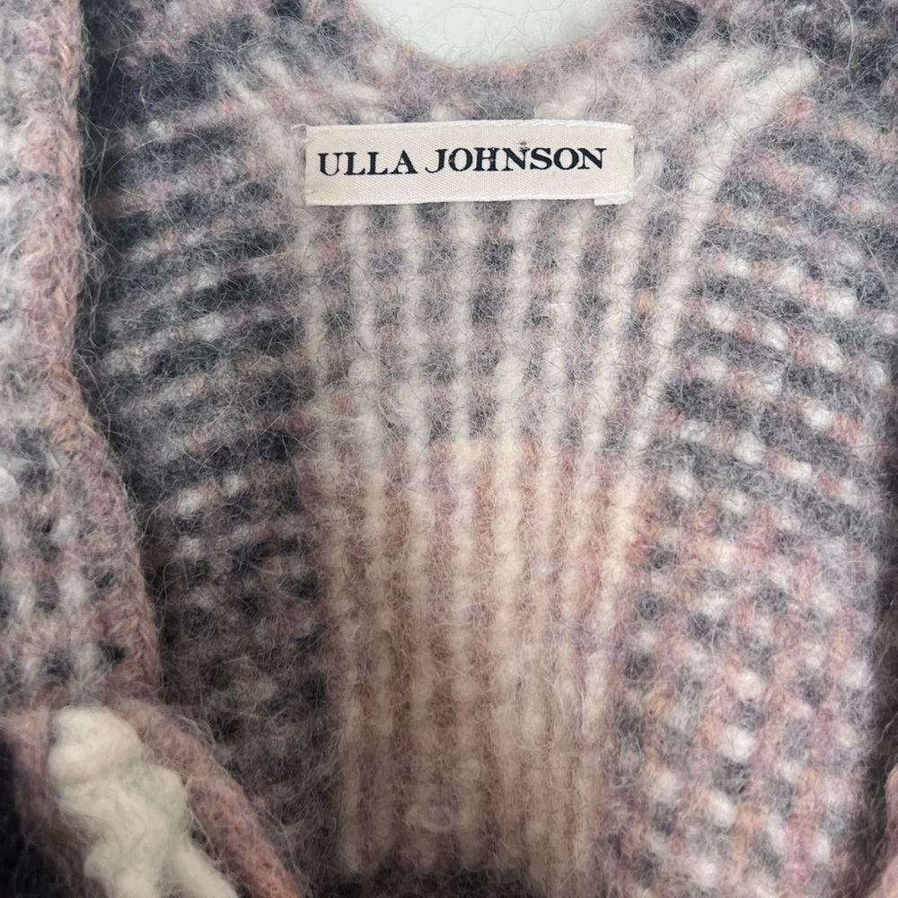 Ulla Johnson Elena Plaid Fringe Cardigan Wrap Mixte Women's Size S petite fall - Picture 5 of 10